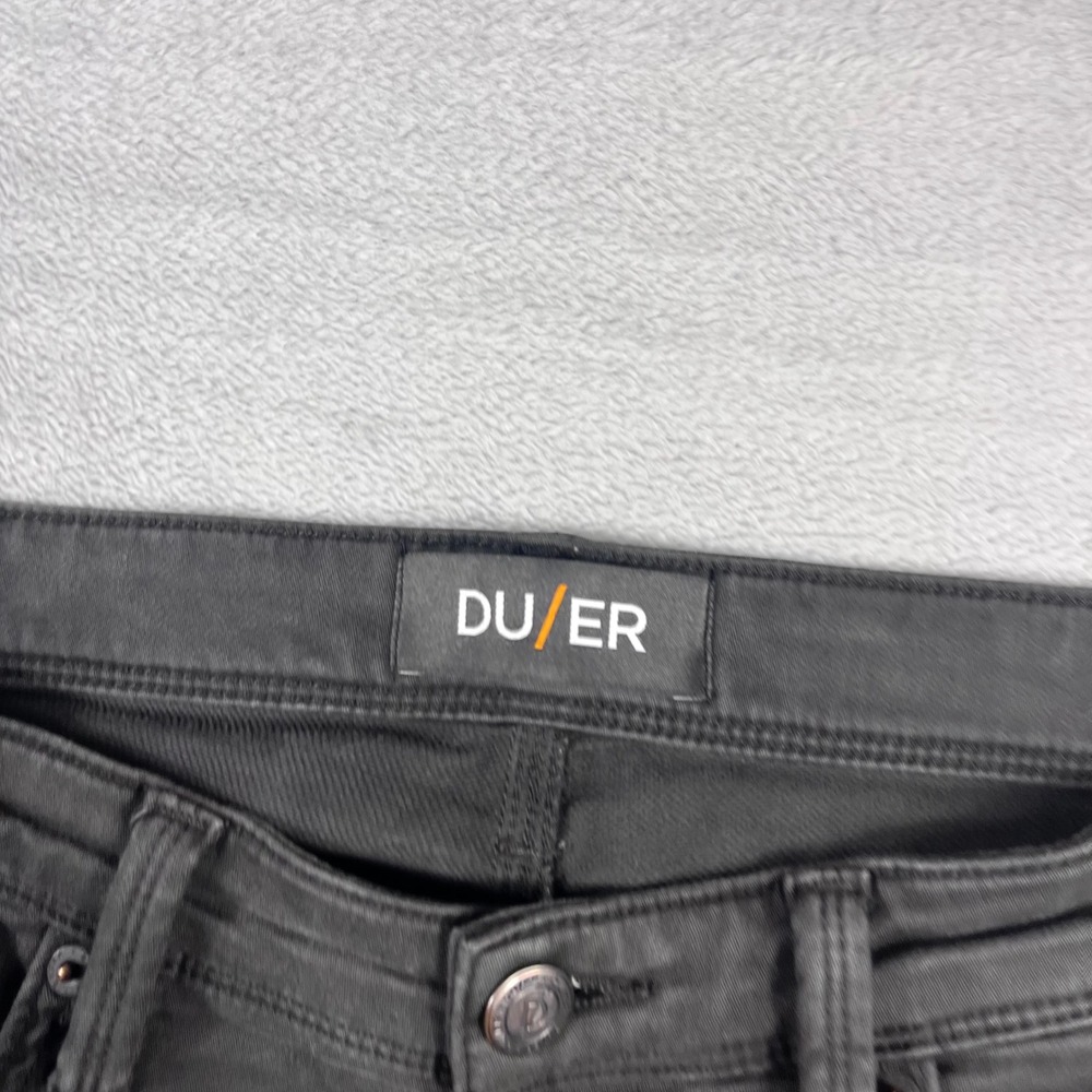 DU/ER Performance Denim Straight Fit Charcoal Grey Pants Mens 34x32 - Picture 3 of 14